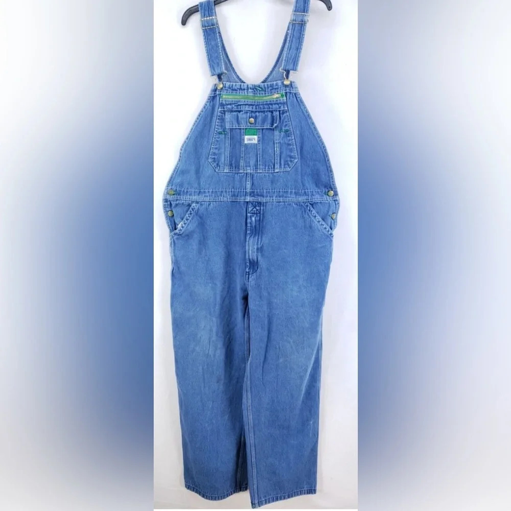 LIBERTY JEANS Sz 44 x 32 Overalls Carpenter Style Pockets Adjustable Straps